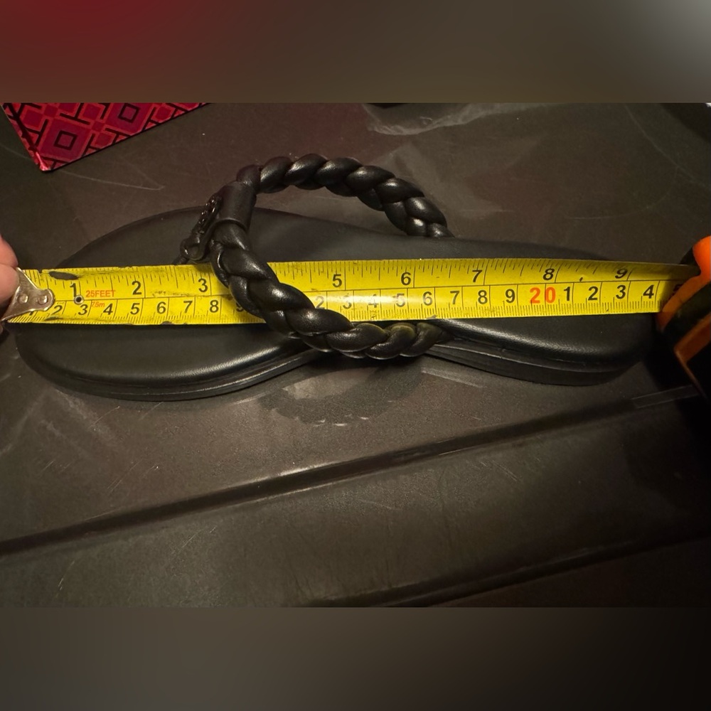 NIB- Tory Burch braided Benton thong sandals in black - Picture 3 of 6
